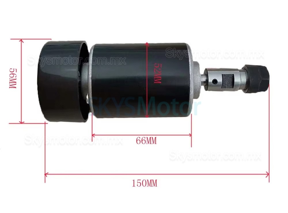 Motor de husillo CNC refrigerado por aire OSP001714 12 V/24V 200W 10000rpm pinza ER11/ER16